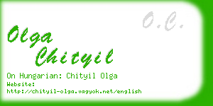 olga chityil business card